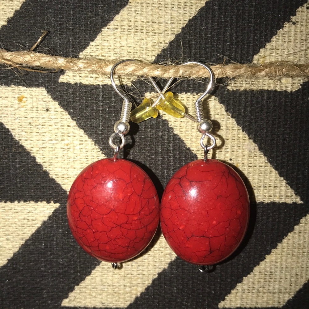 Red earrings